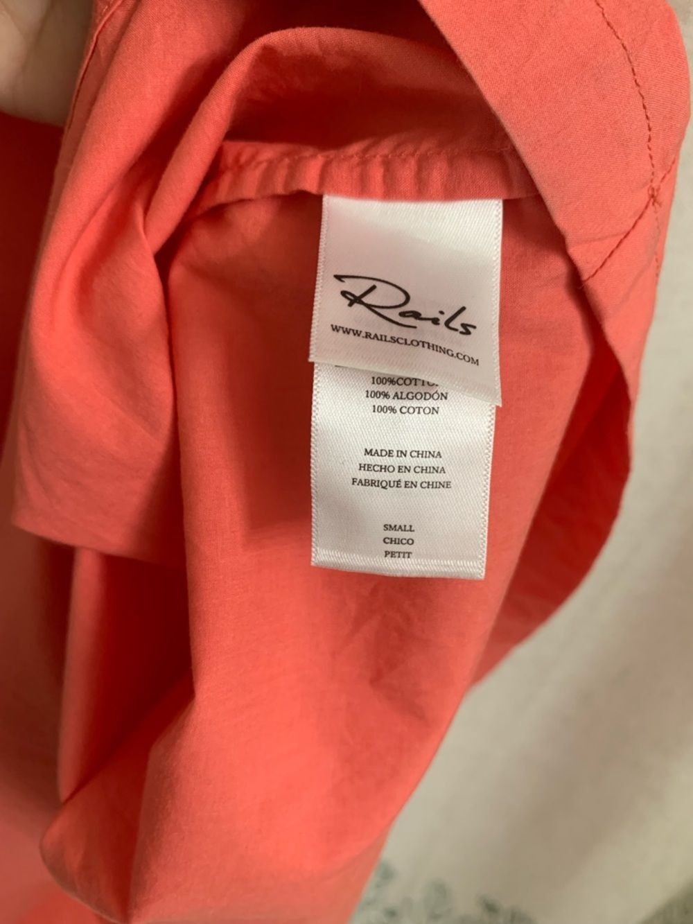 Rails Cotton Yvette Poplin Spiced Coral Sleeveless Side Cut Midi Dress Small - Picture 7 of 11